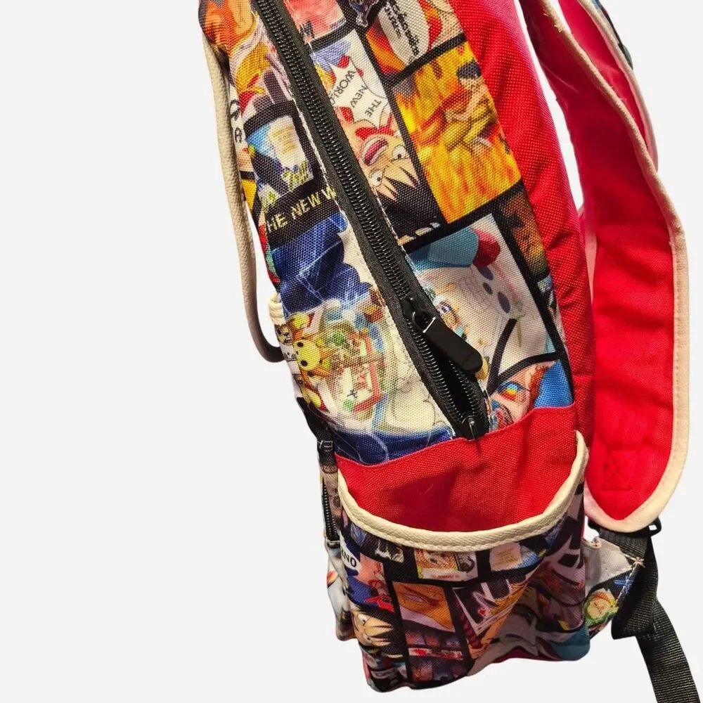 One-piece Manga Panel Print Backpack